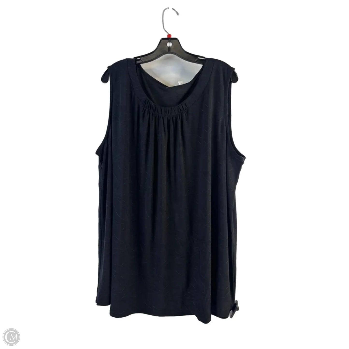 Top Sleeveless By Croft And Barrow In Black, Size: 2x