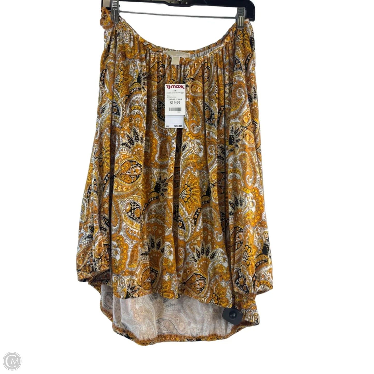 Top Long Sleeve By Michael By Michael Kors In Yellow, Size: Xl