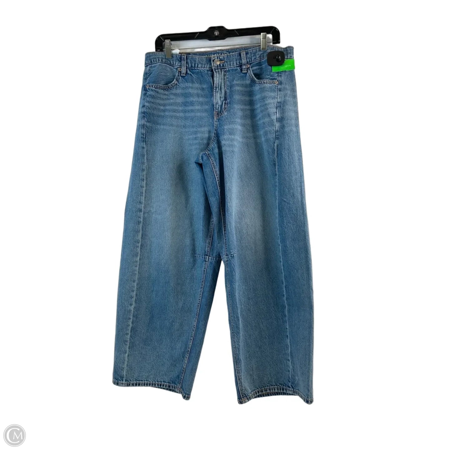 Jeans Wide Leg By American Eagle In Blue Denim, Size: 8