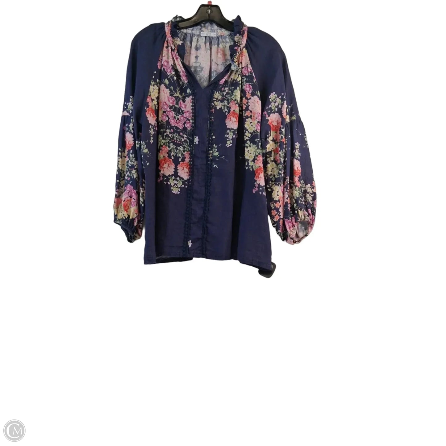 Top Long Sleeve By Kaktus In Blue & Pink, Size: Osfm