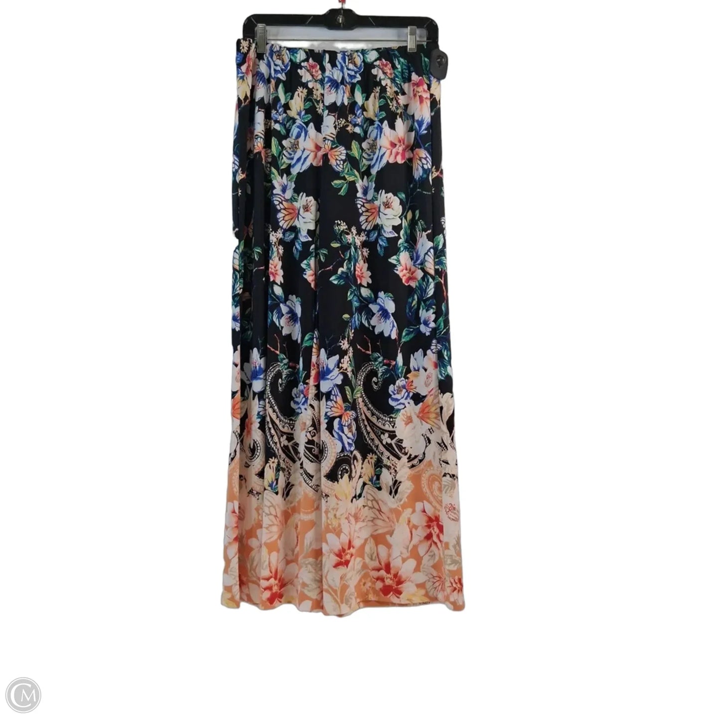 Pants Wide Leg By Chicos In Black & Orange, Size: 8p