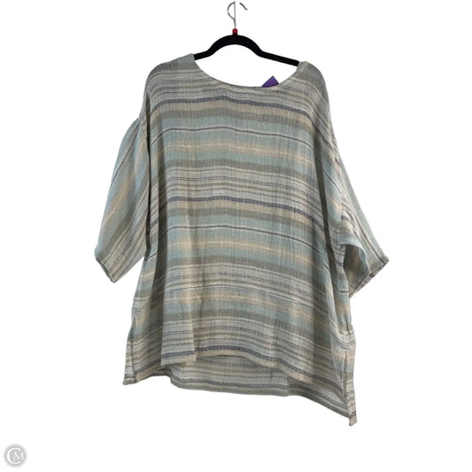 Top Short Sleeve By Soft Surroundings In Blue & Green, Size: 2x