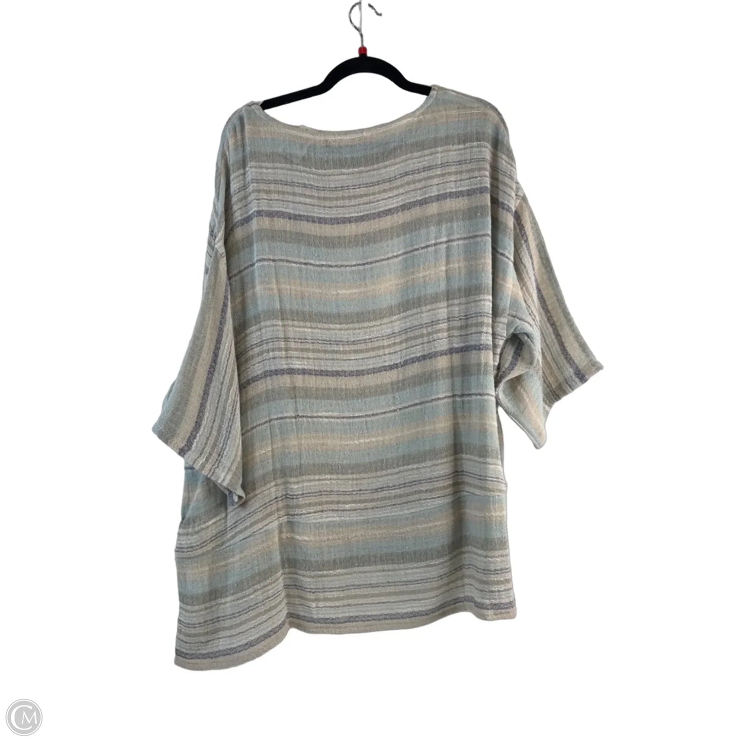 Top Short Sleeve By Soft Surroundings In Blue & Green, Size: 2x
