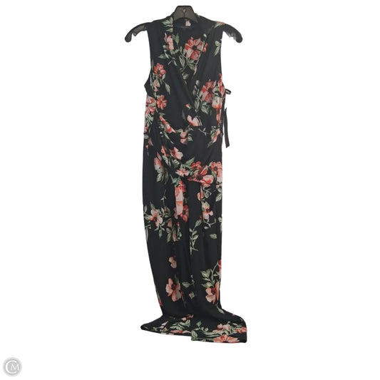 Dress Casual Midi By Rachel Roy In Black & Orange, Size: L