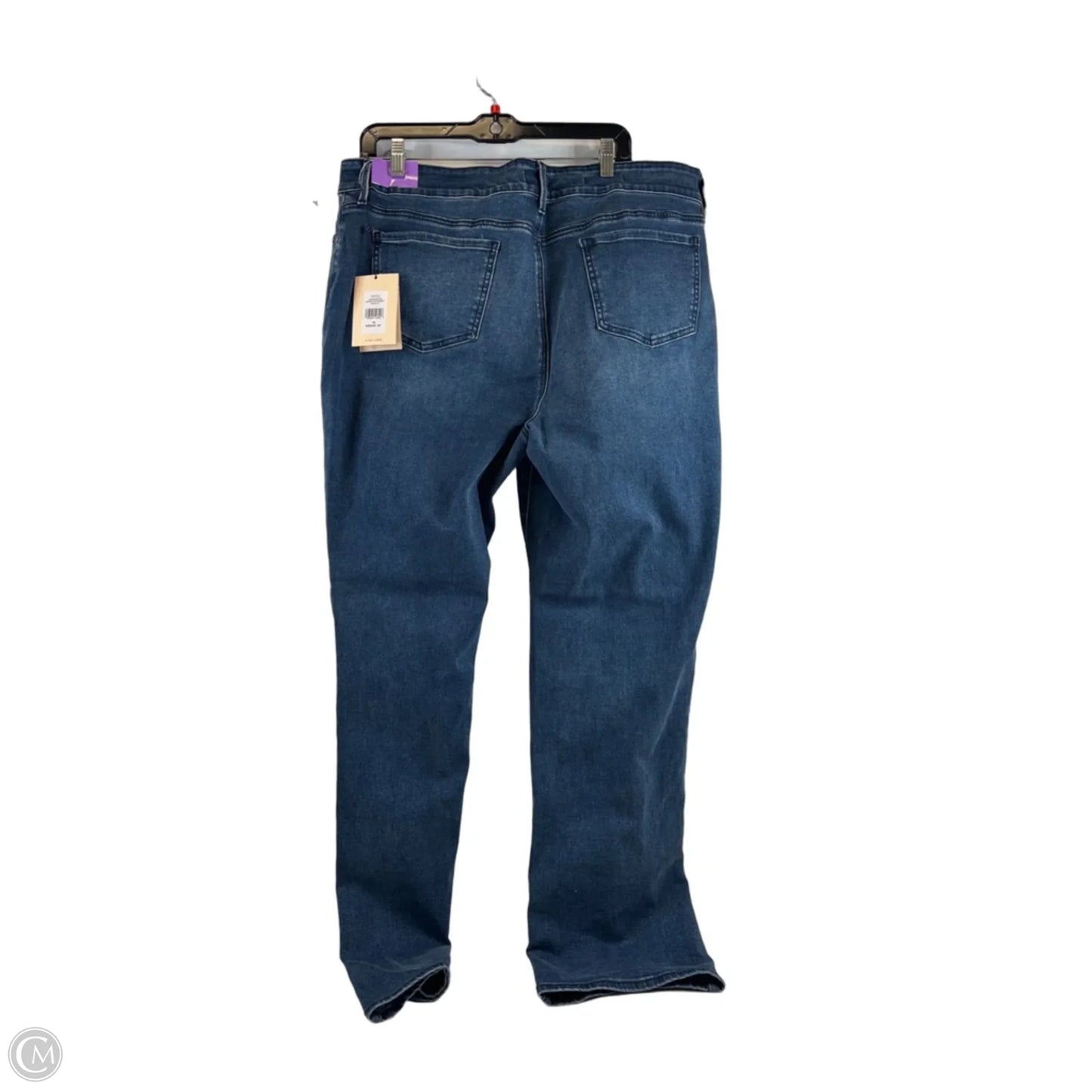 Jeans Straight By Not Your Daughters Jeans In Blue Denim, Size: 18
