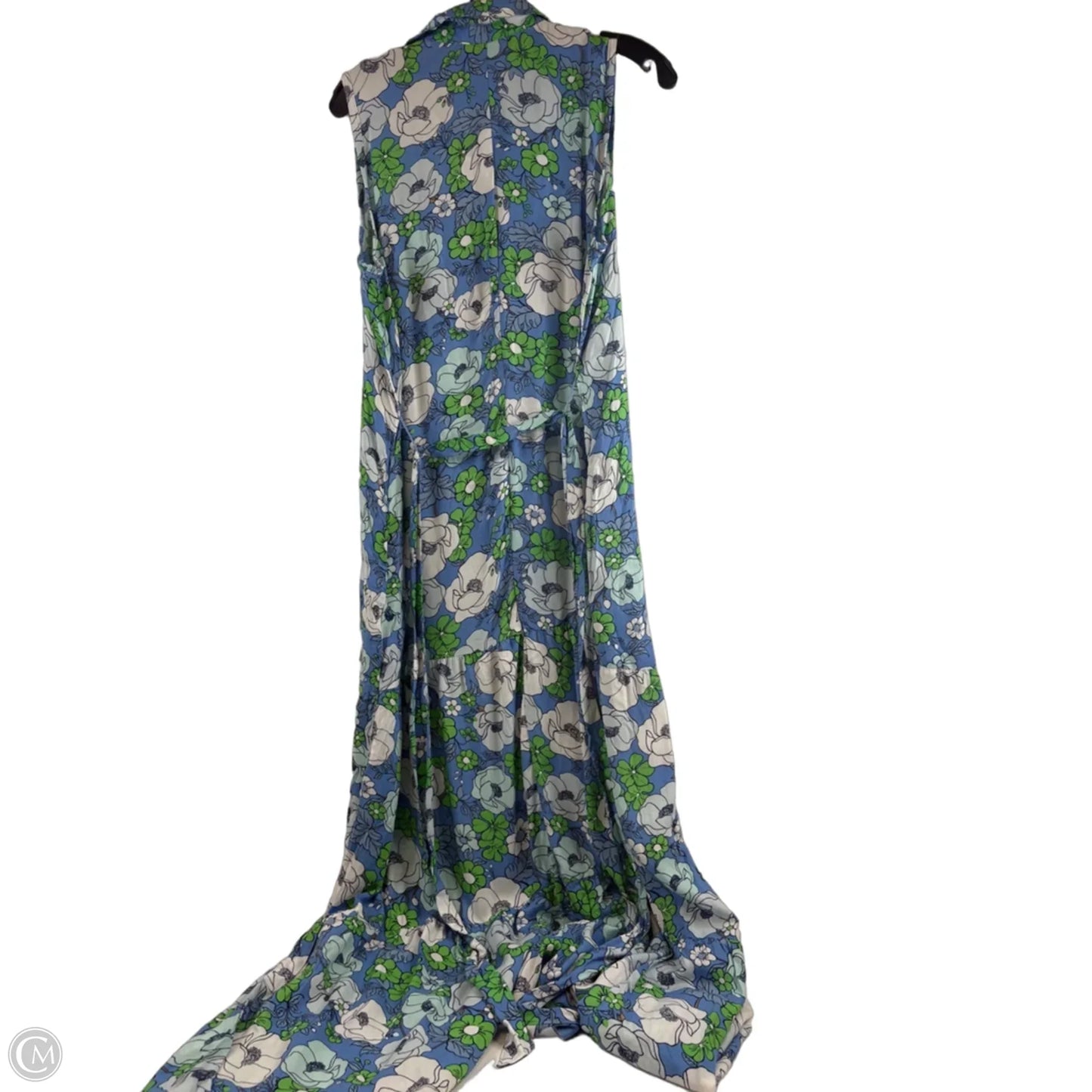 Dress Casual Maxi By Croft And Barrow In Blue & Green, Size: M
