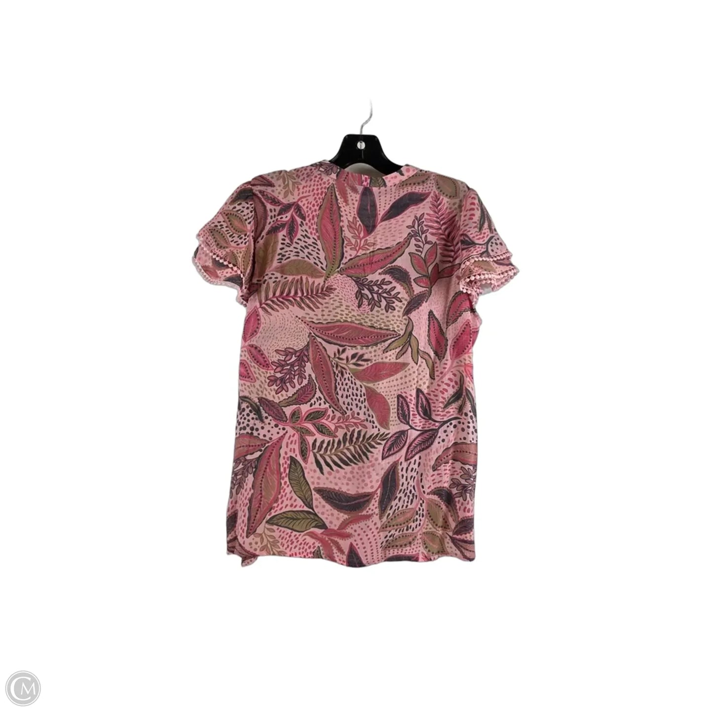 Top Short Sleeve By Nanette By Nanette Lepore In Green & Pink, Size: M