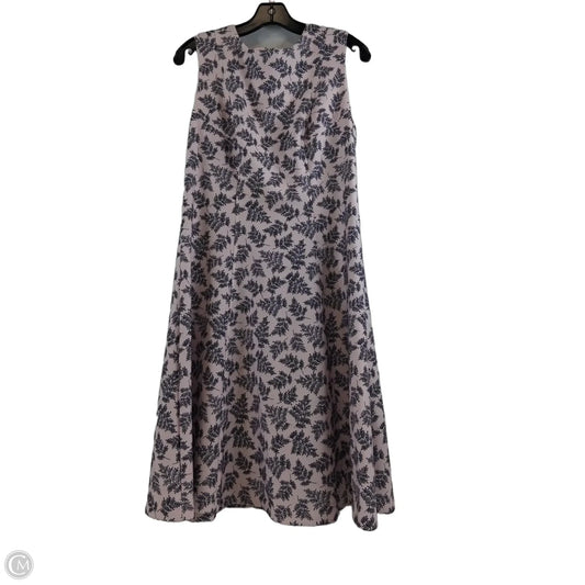 Dress Casual Midi By Tommy Hilfiger In Pink & Purple, Size: L