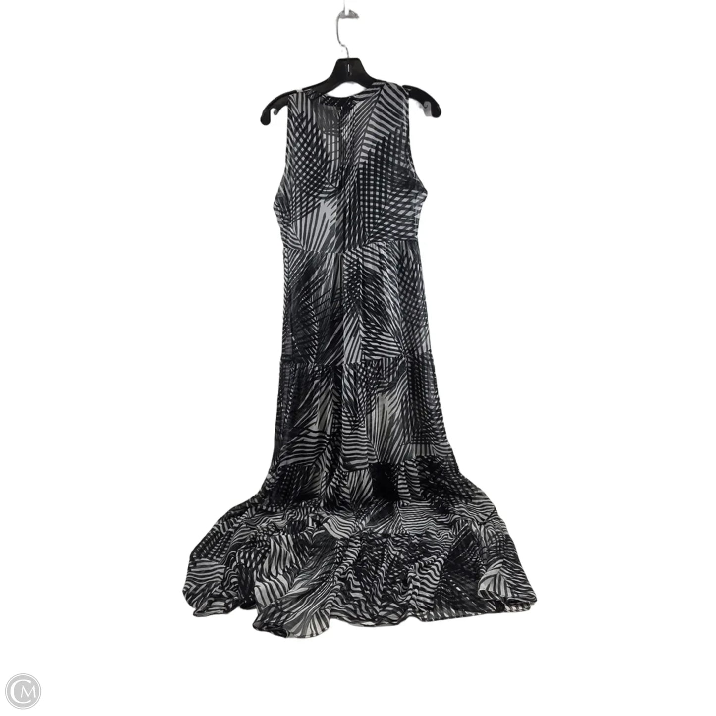 Dress Casual Maxi By Calvin Klein In Black & Grey, Size: S