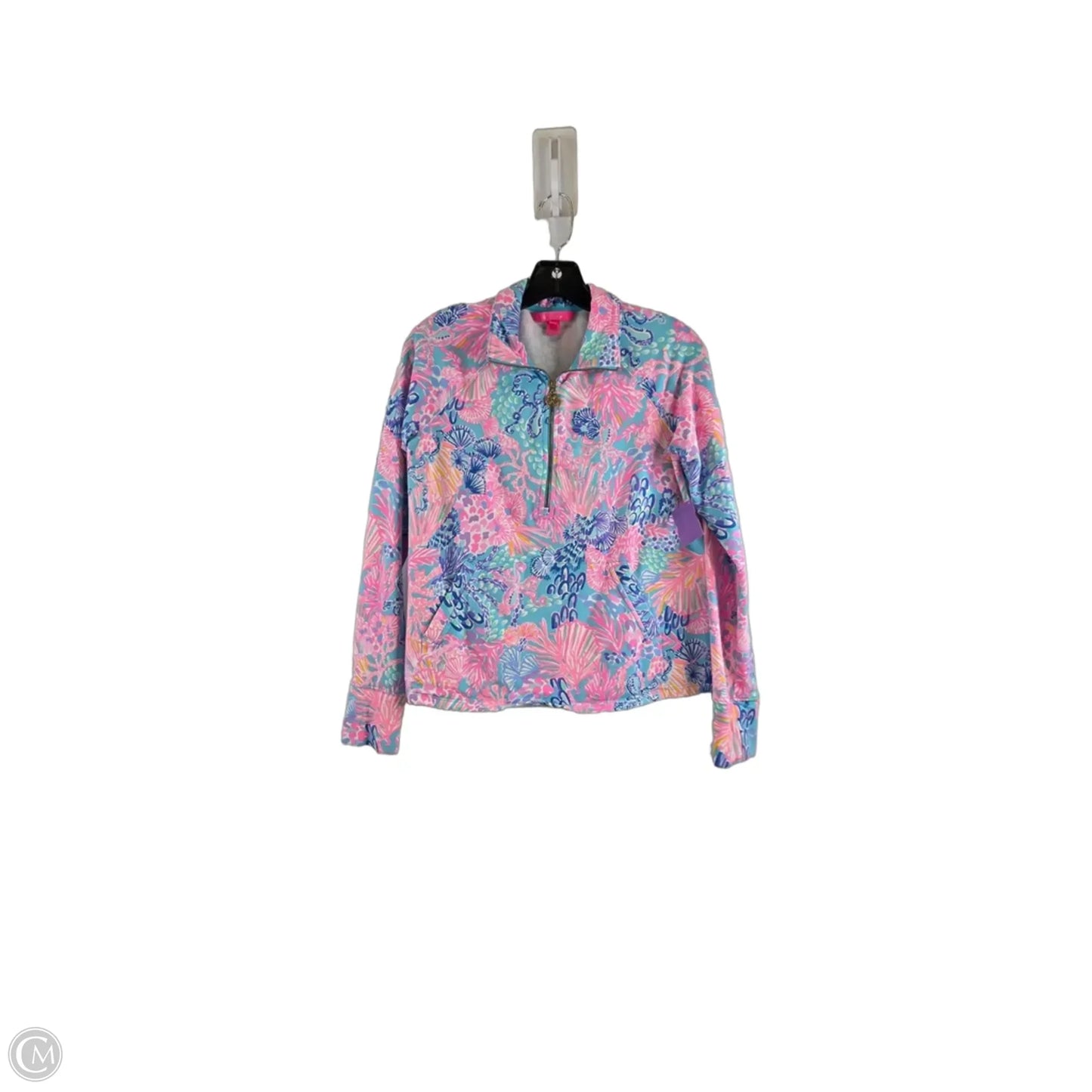 Top Long Sleeve Designer By Lilly Pulitzer In Blue & Pink, Size: Xs