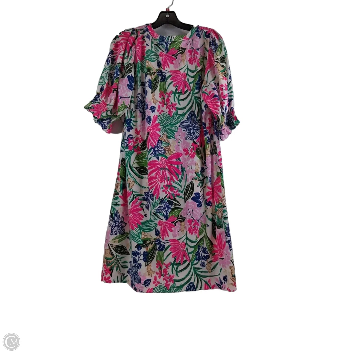 Dress Designer By Lilly Pulitzer In Pink & White, Size: L