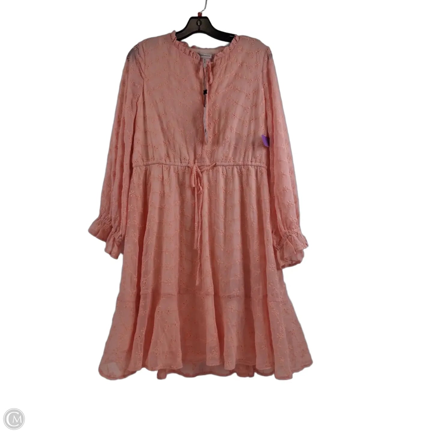 Dress Casual Midi By Bcbg In Peach, Size: M