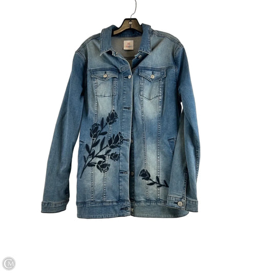 Jacket Denim By Lularoe In Blue Denim, Size: Xl