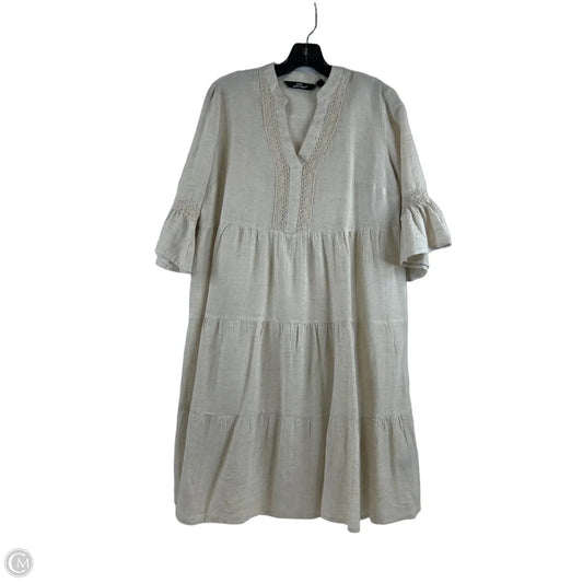Dress Casual Midi By Mlle Gabrielle In Tan, Size: S