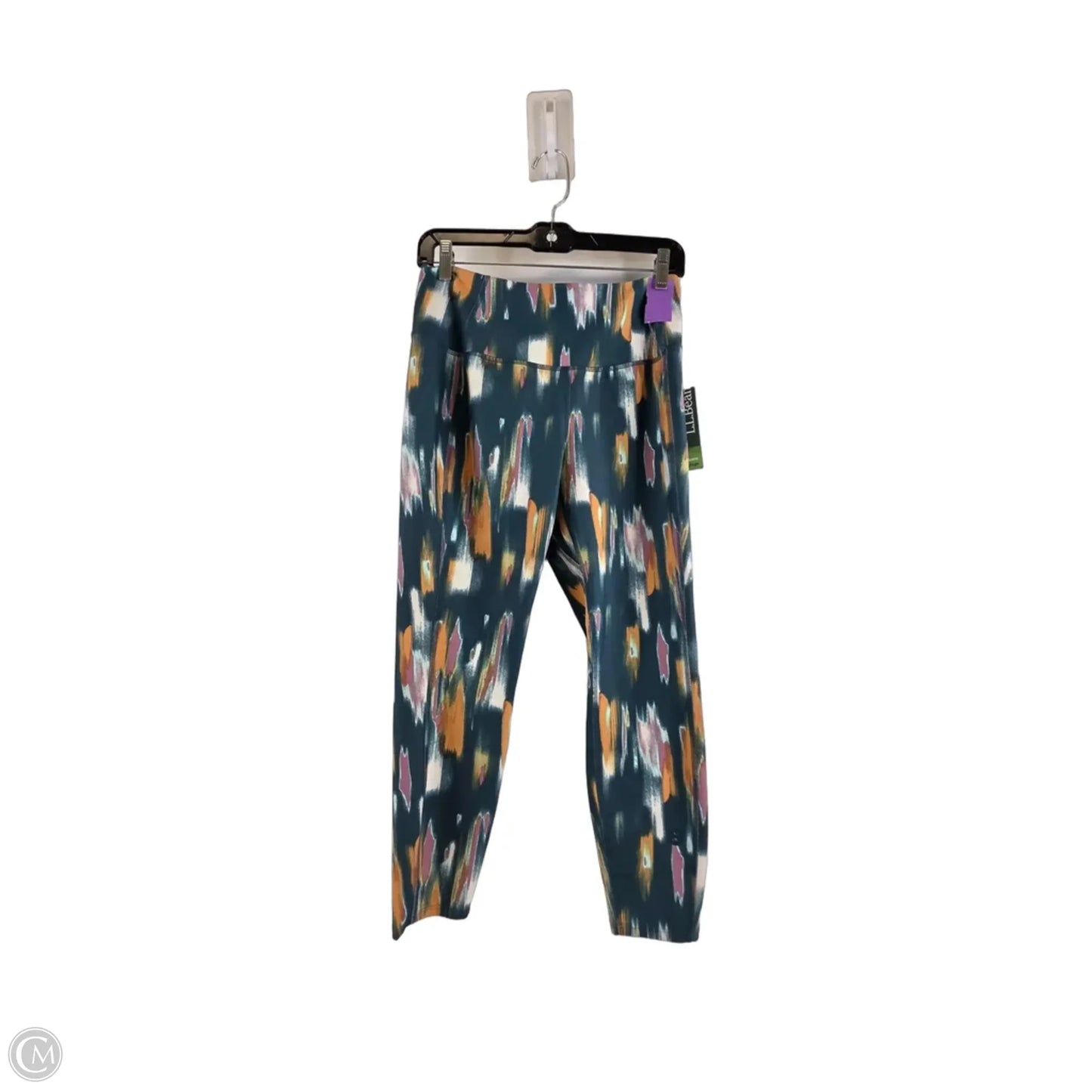 Athletic Leggings By L.l. Bean In Green & Yellow, Size: Mp