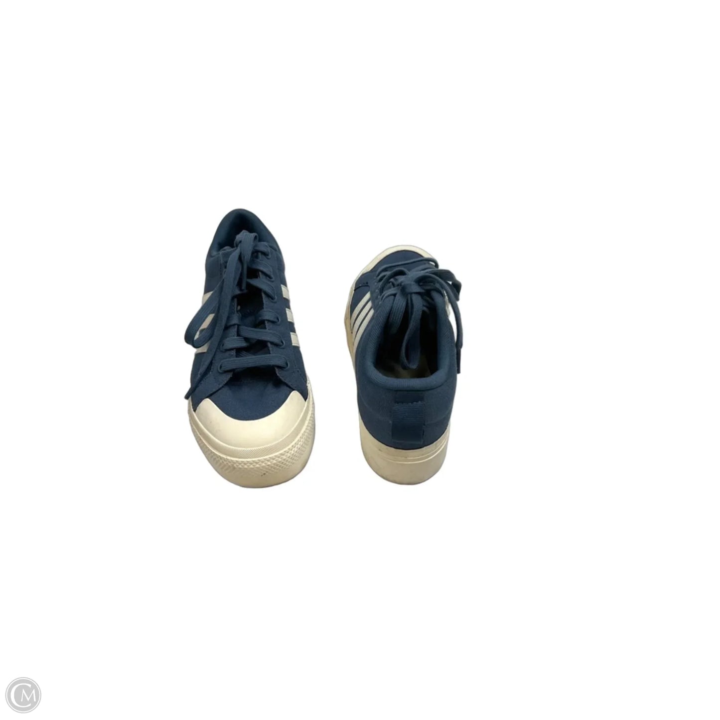 Shoes Sneakers Platform By Adidas In Blue & Cream, Size: 6.5