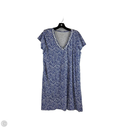 Dress Designer By Lilly Pulitzer In Blue & White, Size: L