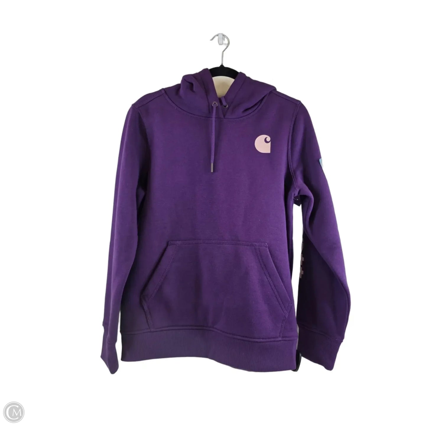 Athletic Sweatshirt Hoodie By Carhartt In Purple, Size: S