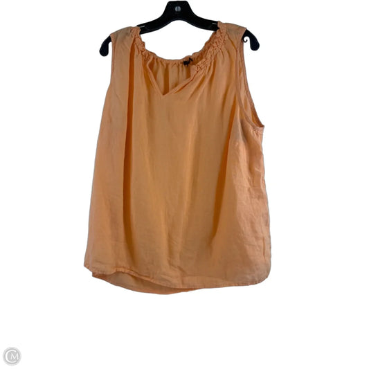 Top Sleeveless By Talbots In Orange, Size: 2x