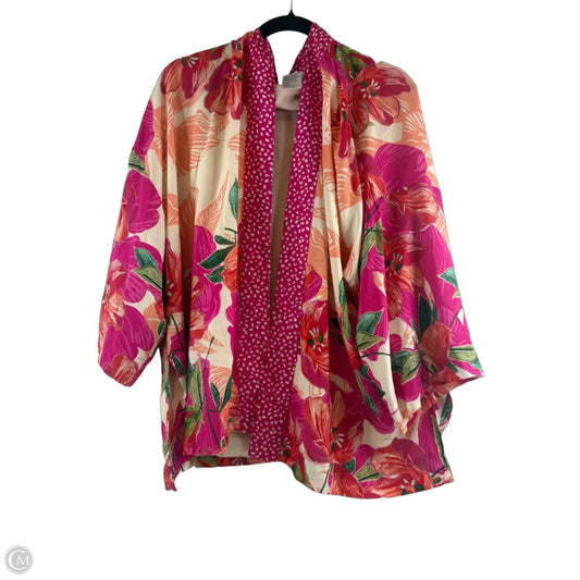 Kimono By Chicos In Pink & Tan, Size: L