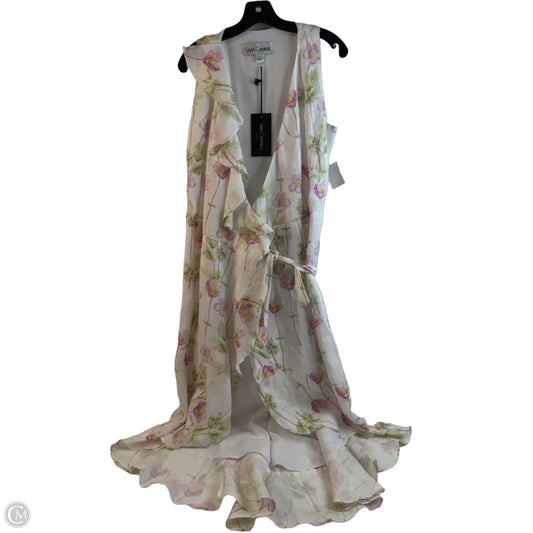 Dress Casual Maxi By Clothes Mentor In Pink & White, Size: M