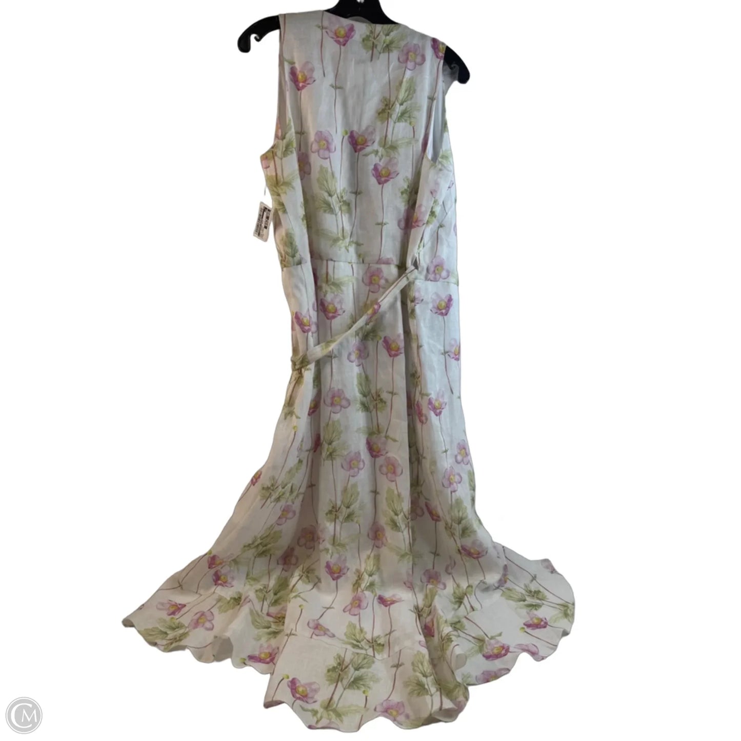 Dress Casual Maxi By Clothes Mentor In Pink & White, Size: M