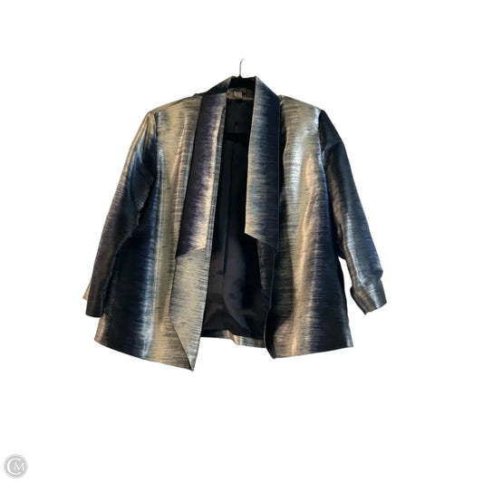 Blazer By Chicos In Blue & Tan, Size: S
