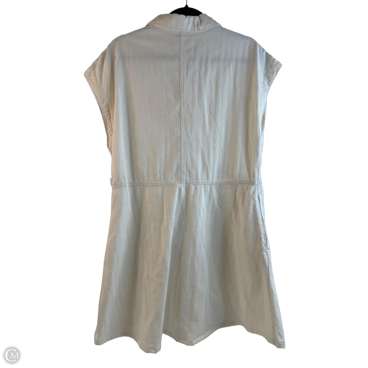 Dress Casual Midi By Universal Thread In White Denim, Size: M