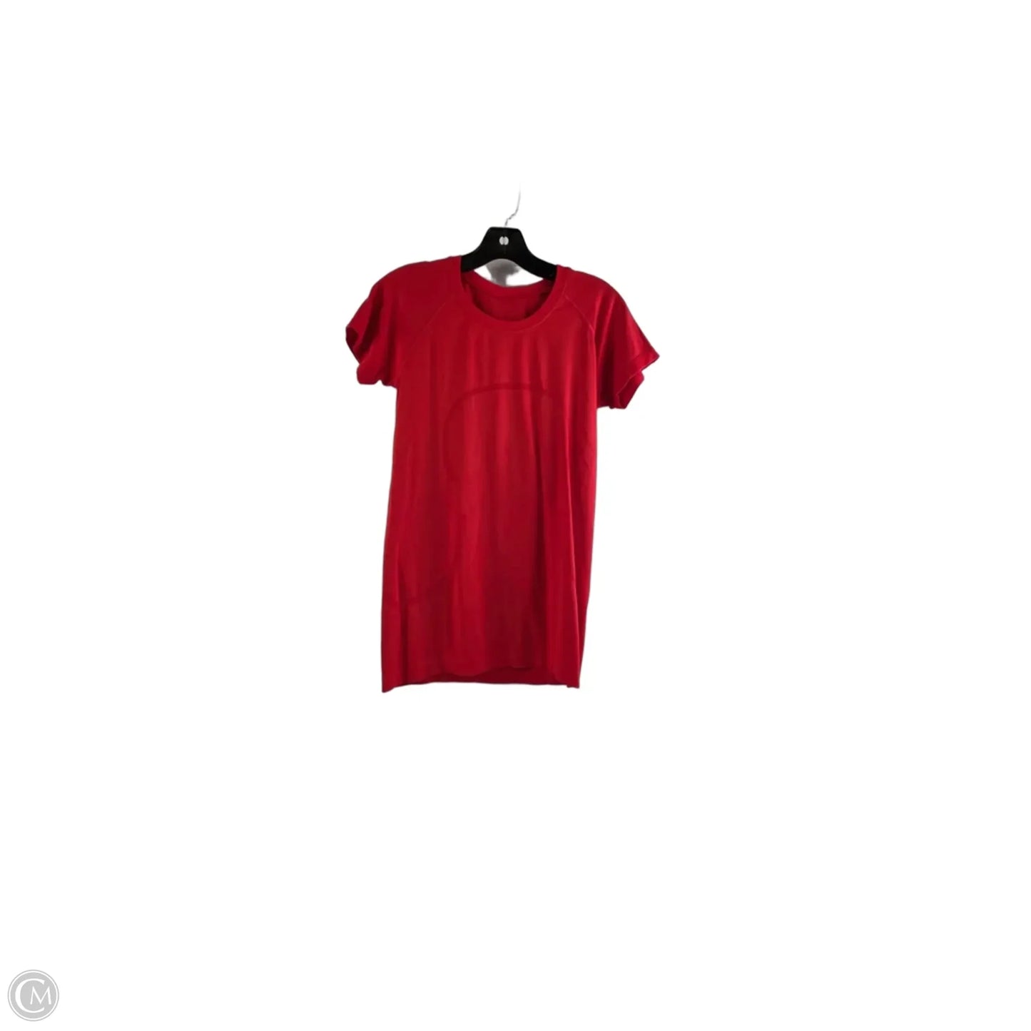 Athletic Top Short Sleeve By Lululemon In Orange, Size: M
