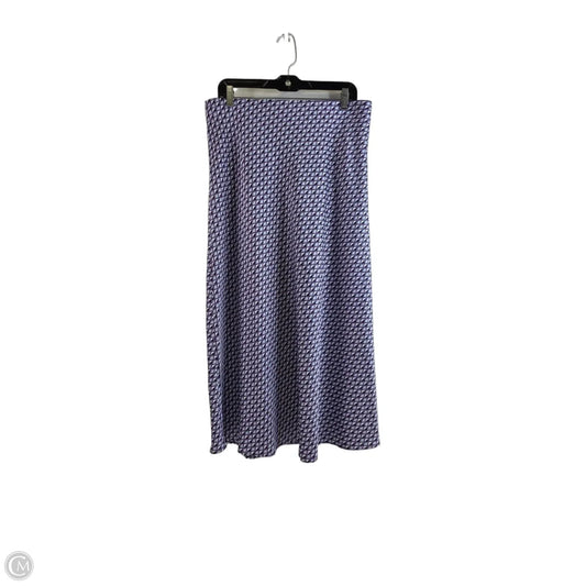 Skirt Maxi By Loft In Blue & White, Size: 12
