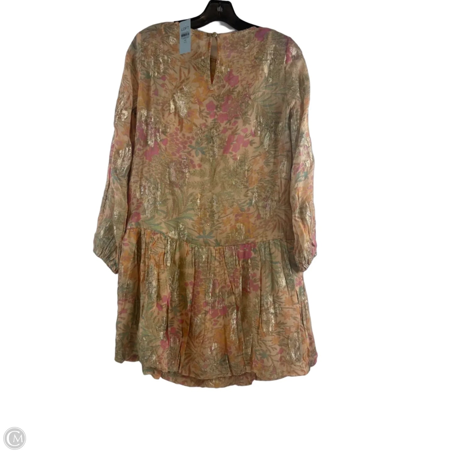 Dress Casual Short By Loft In Gold & Pink, Size: Xsp