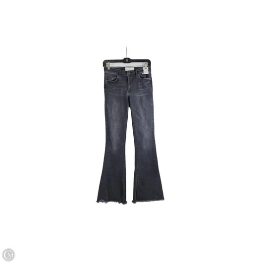 Jeans Flared By Free People In Black Denim, Size: 4