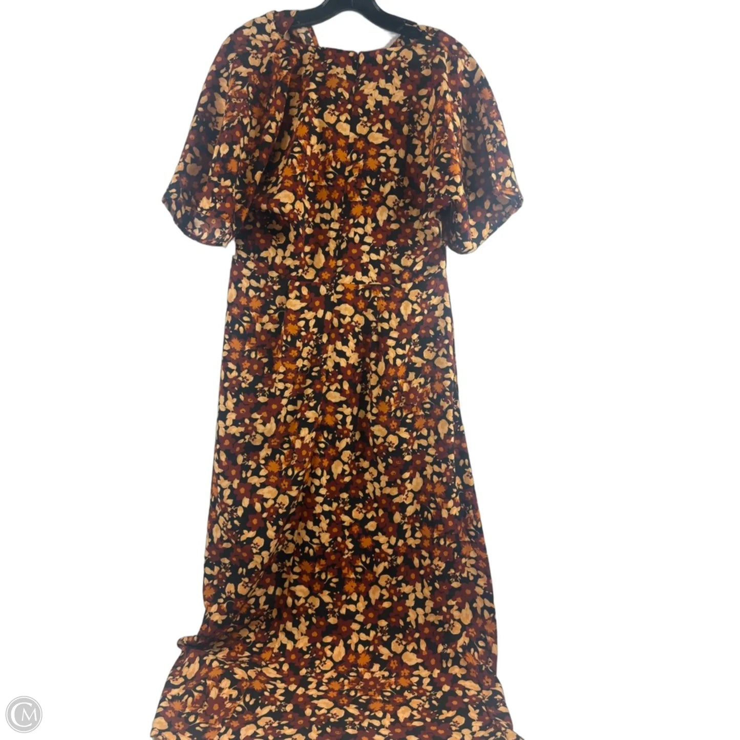 Dress Casual Maxi By Clothes Mentor In Black & Orange, Size: M