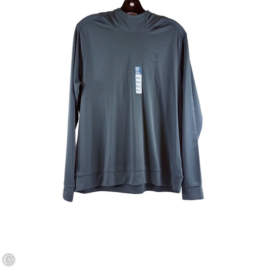 Athletic Top Long Sleeve Hoodie By Carhartt In Grey, Size: L