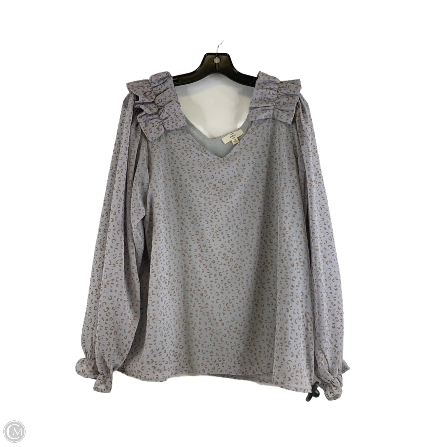 Top Long Sleeve By Entro In Animal Print, Size: M