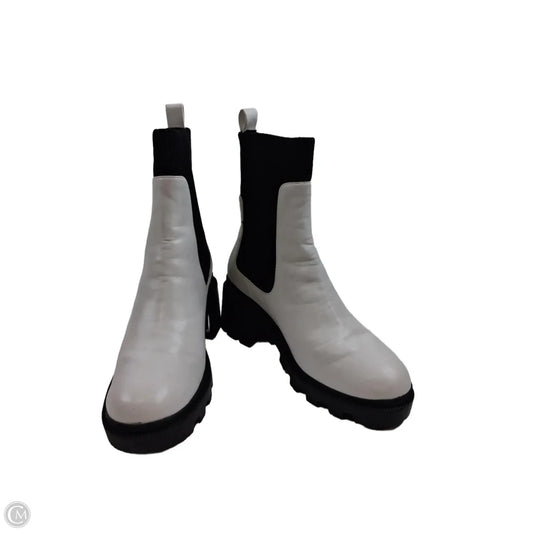 Boots Ankle Heels By Bp In Black & White, Size: 8.5