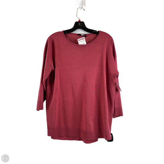 Top 3/4 Sleeve By Cable And Gauge In Pink, Size: L