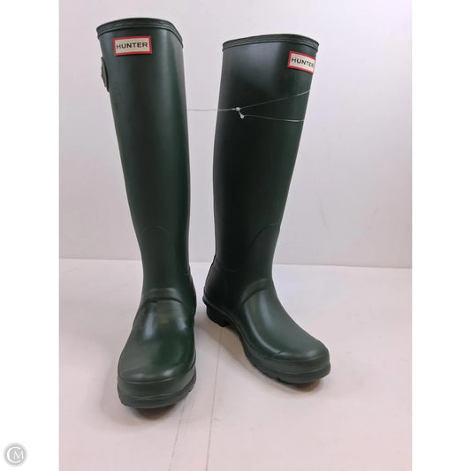 Boots Knee Heels By Hunter In Green, Size: 8
