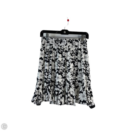 Skirt Midi By Loft In Black & White, Size: 0