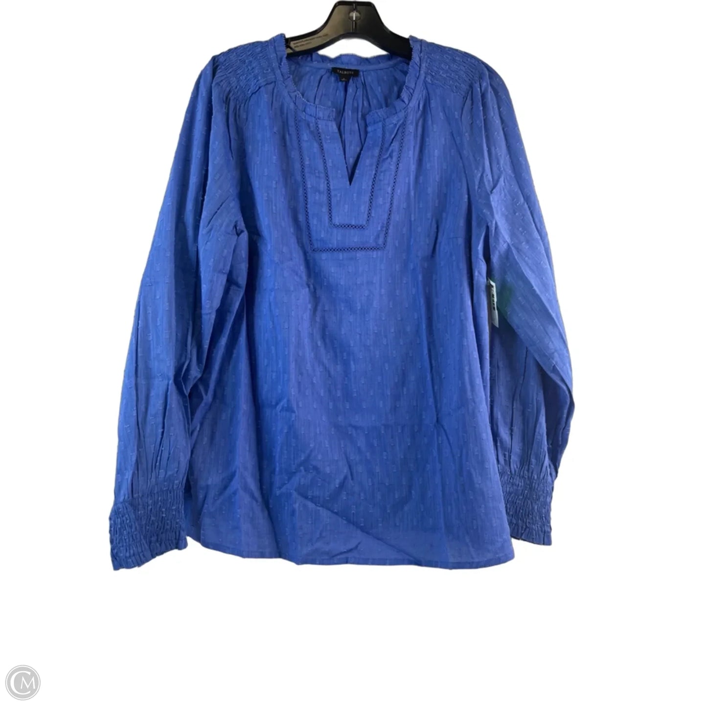 Top Long Sleeve By Talbots In Blue, Size: L