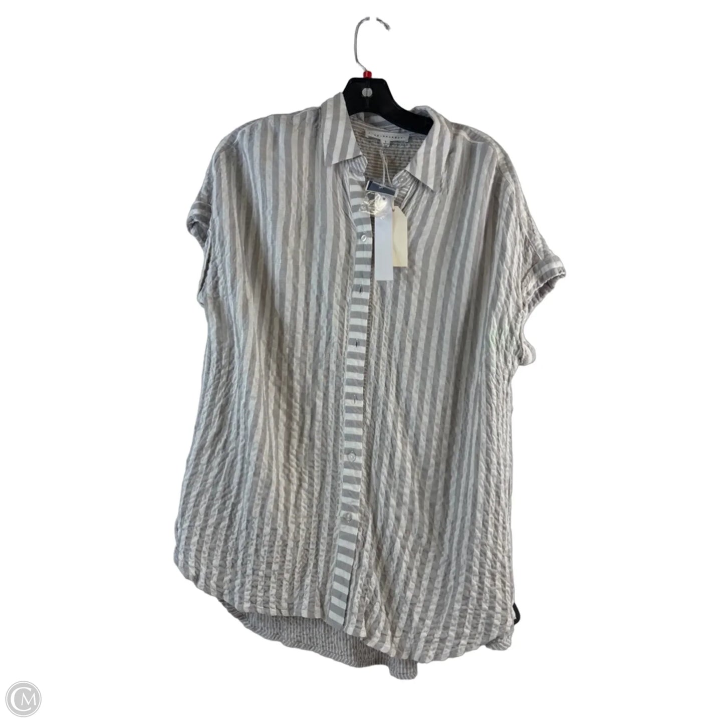 Top Short Sleeve By Jane And Delancey In Grey & White, Size: S
