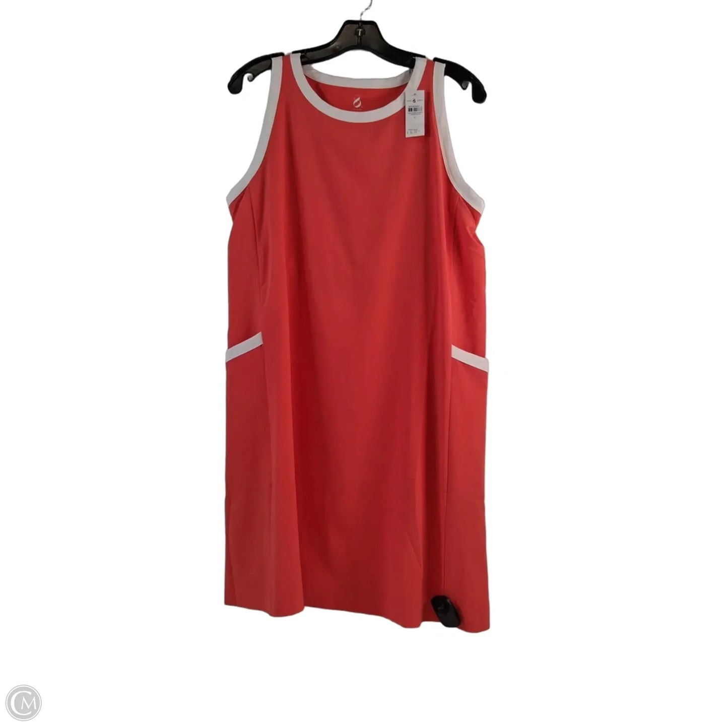 Athletic Dress By Lou And Grey In Orange & White, Size: L
