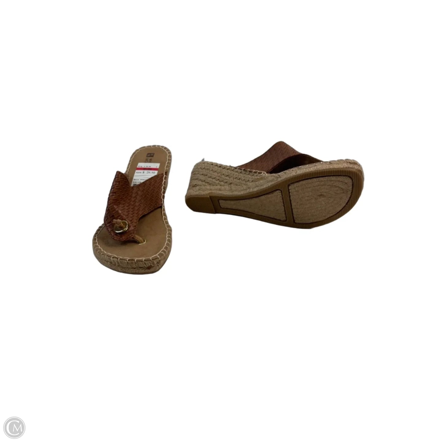 Sandals Heels Wedge By White Mountain In Brown, Size: 7.5
