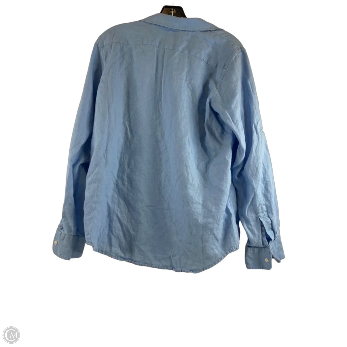 Top Long Sleeve By Chaps In Blue, Size: M