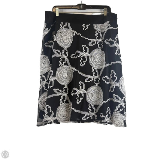 Skirt Midi By Tribal In Black & White, Size: 12