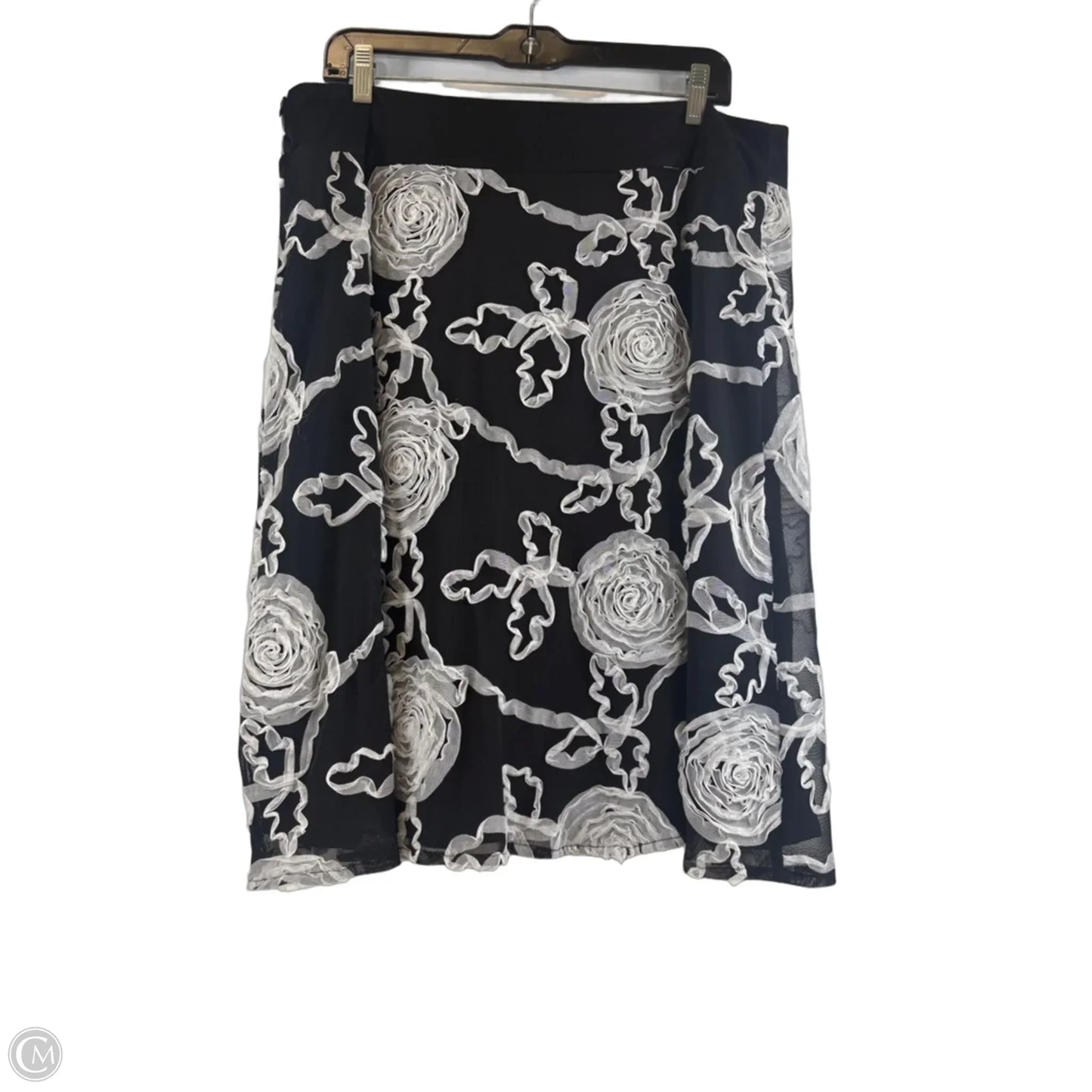 Skirt Midi By Tribal In Black & White, Size: 12