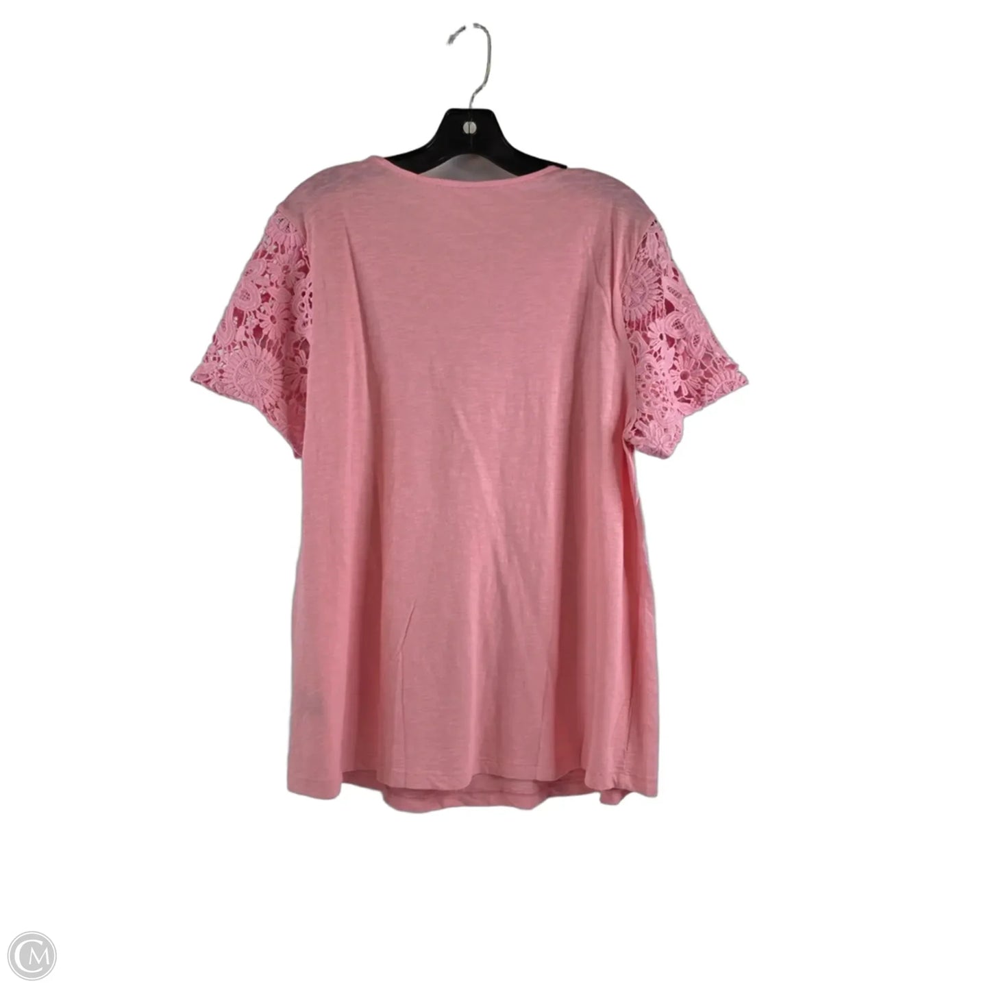 Top Short Sleeve By Charter Club In Pink, Size: Xl