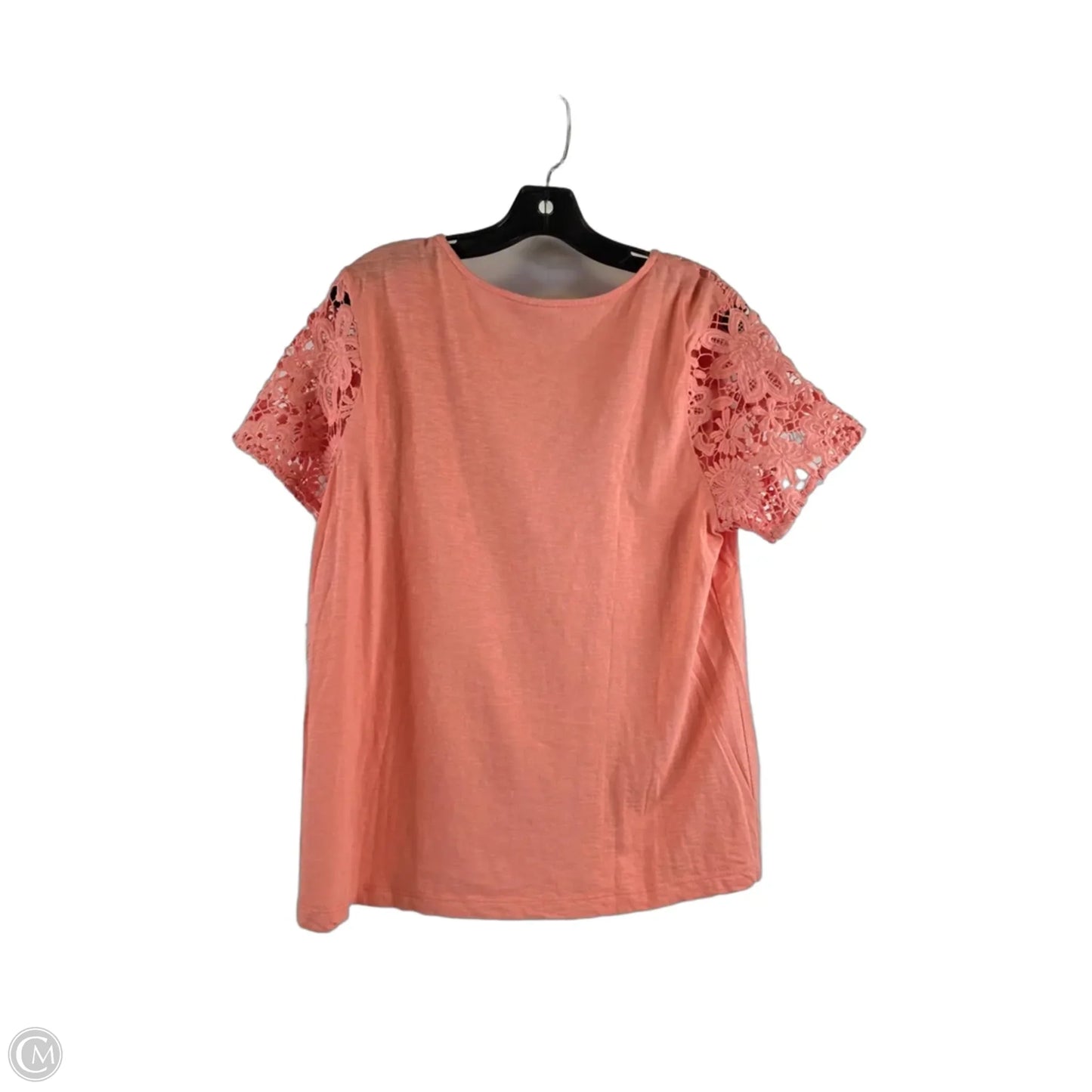 Top Short Sleeve By Charter Club In Orange, Size: Xl