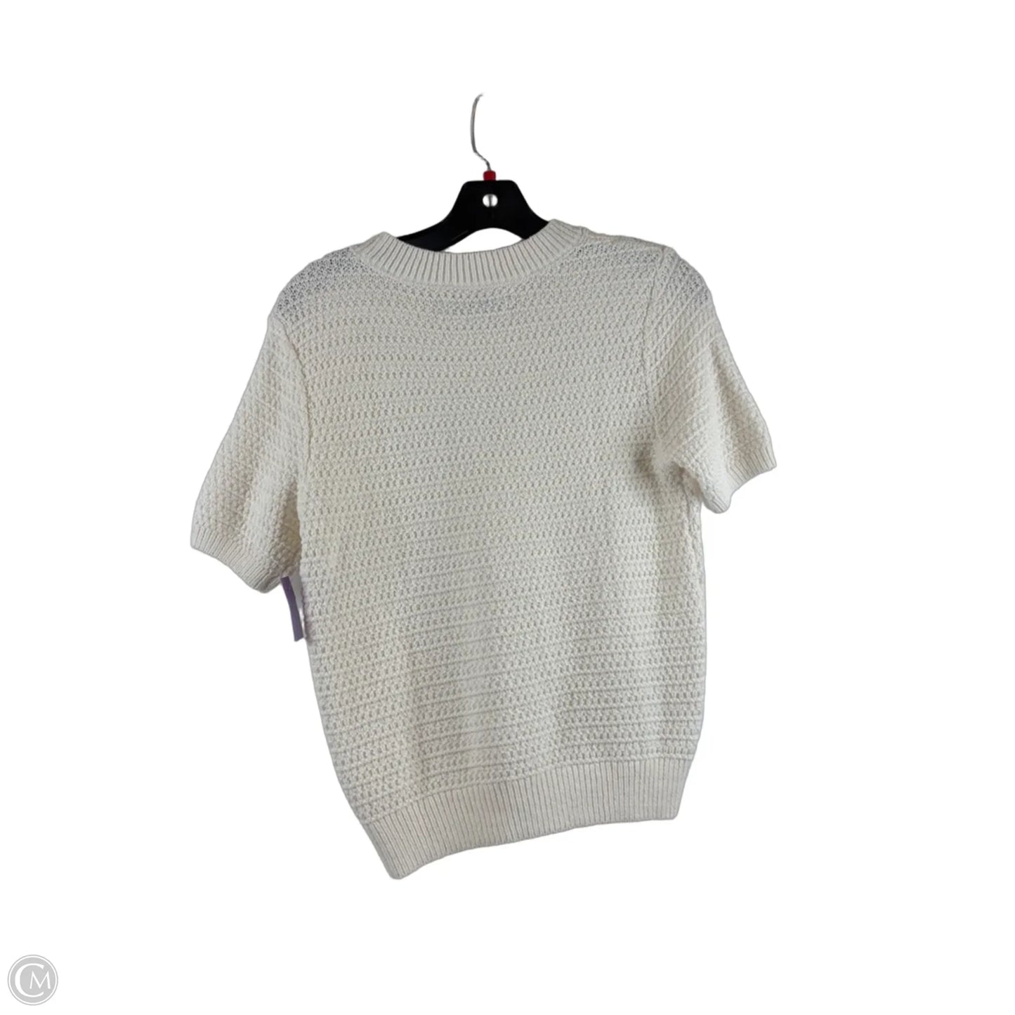Sweater Short Sleeve By Loft In Cream, Size: Xs