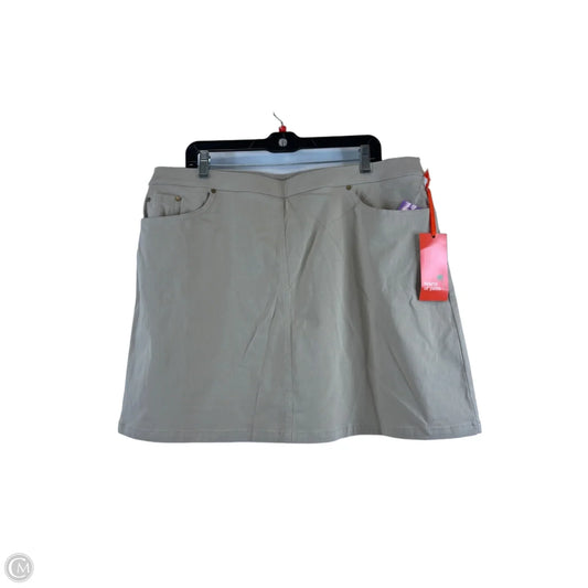 Skort By Hearts Of Palm In Tan, Size: 18
